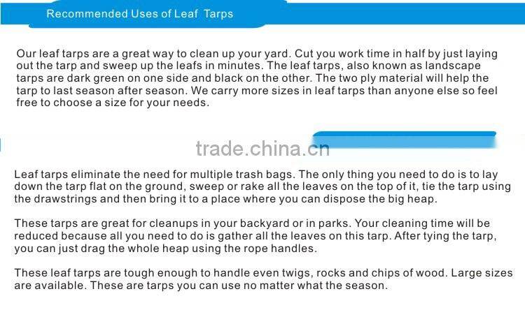 Blue dust resistance PE leaf tarpaulin