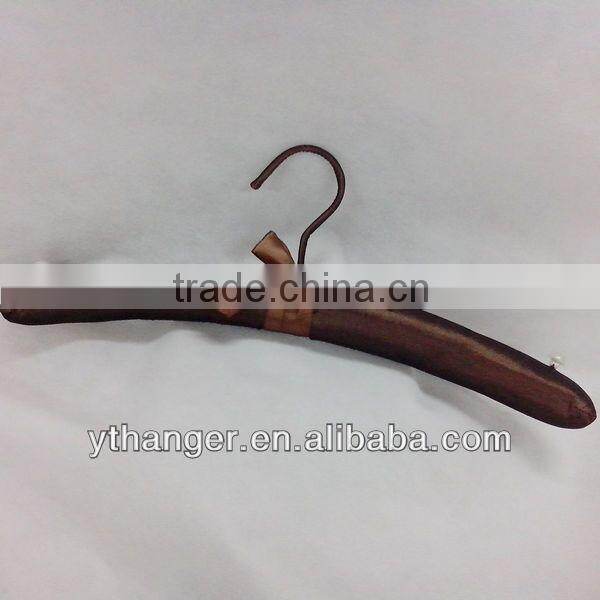 CL01 fabric cloth hanger foam hangers silk hanger brown