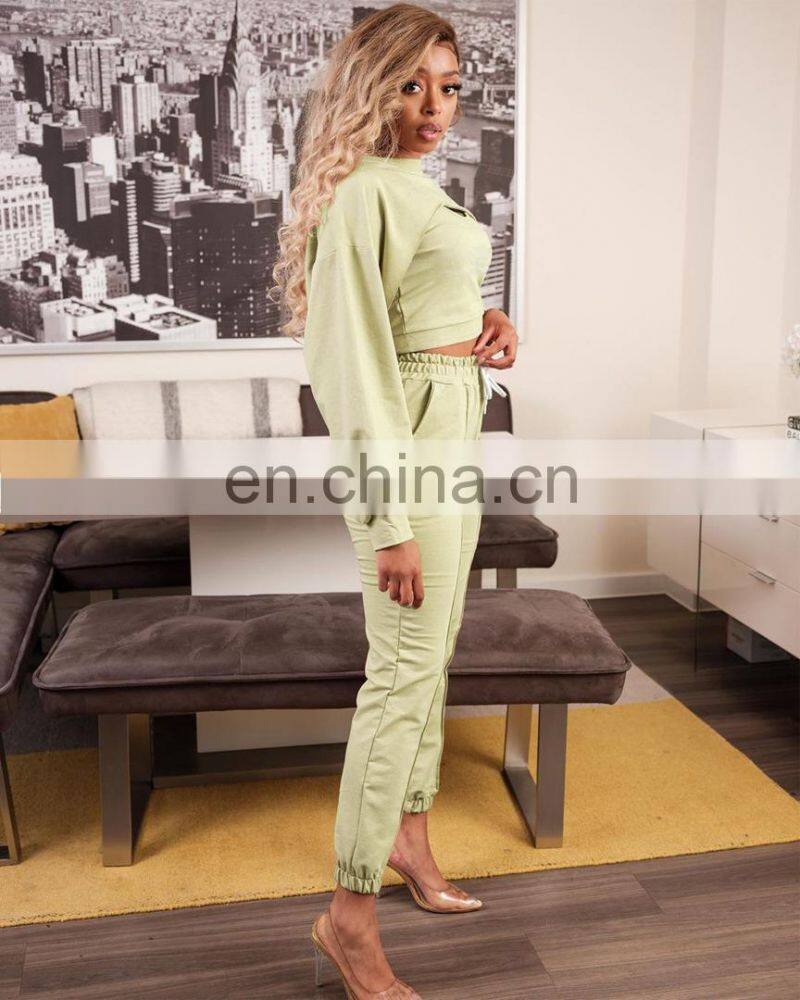 New Products 2021 Ladies Long Sleeve Bodysuit Jumpsuit 3 Piece Set Ladies Stacking Jogging Set