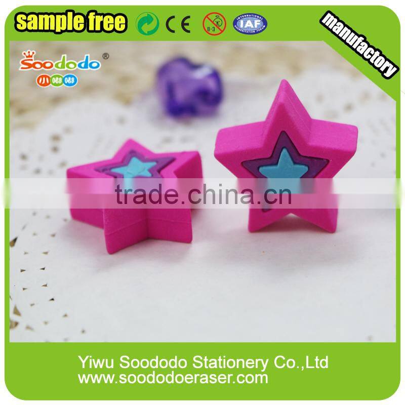 Layered Pretty star shape erasers