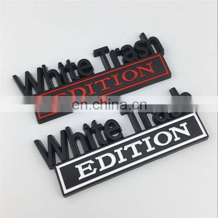 Chrome 3D Vehicle Customized Letter Gelatin Sponge Zinc Alloy Car Emblem Badge