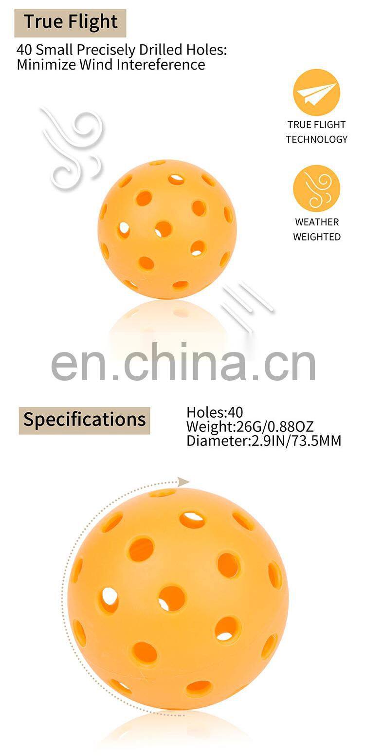 2020 New USAPA Standard Outdoor 40 Holes Pickleball Balls for Sports gift