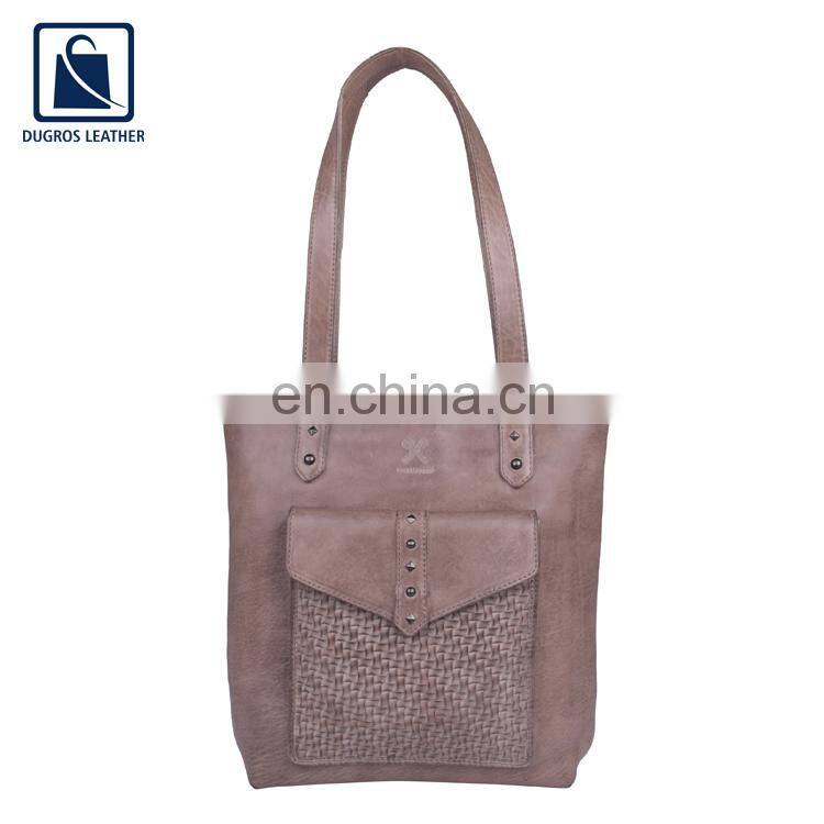 Wholesale Quantity Manufacturer of Trendy Design Stylish Fashion Designer Women Genuine Leather Handbag for Sale