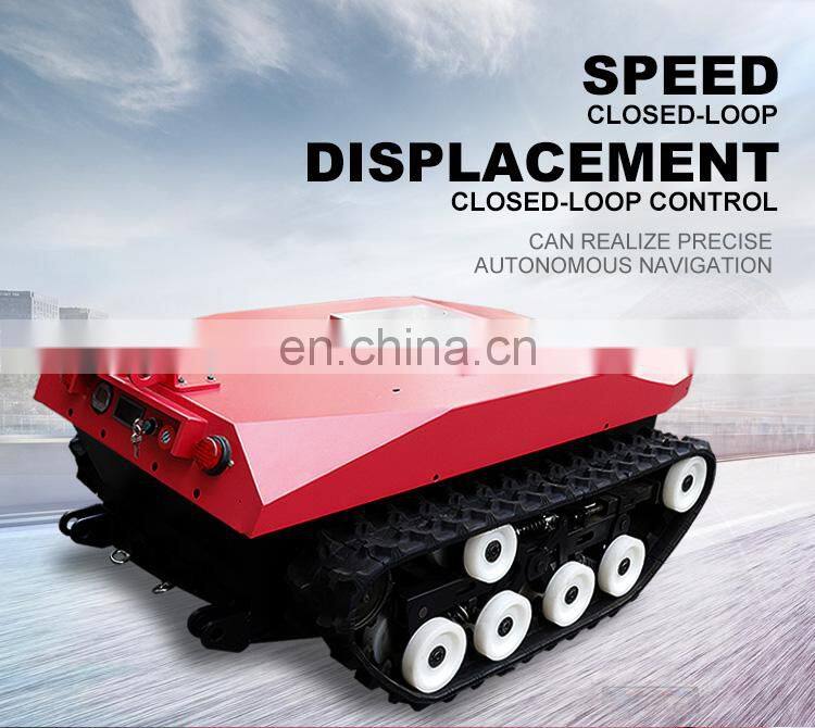 Rubber tracked chassis for lawn mower tracked chassis platform with rubber track crawler