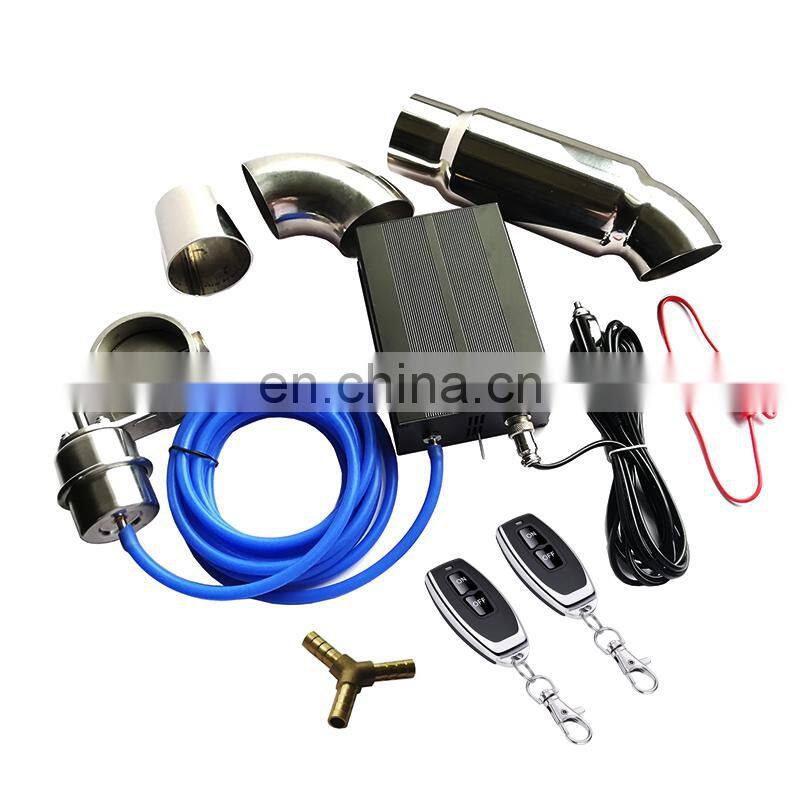 Exhaust muffler with ac valve 2 inch 51mm electric valved exhaust muffler remote for