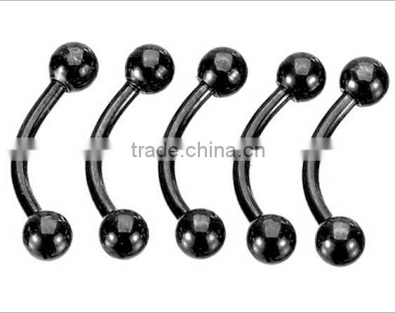 316L surgical stainless steel titanium curved rod lip nail puncture body piercing jewelry