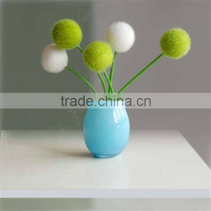 light sea blue mini egg shape glass vases small round