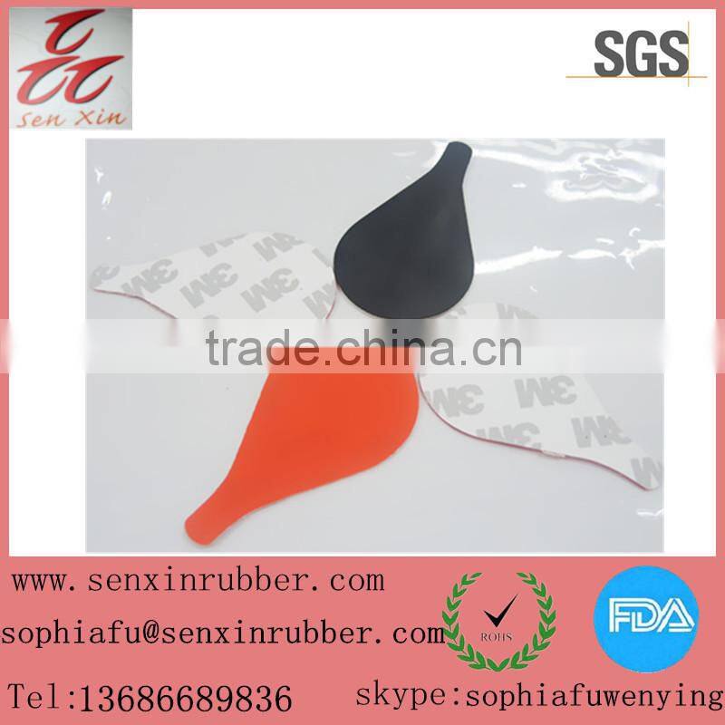 3M Red/Black Adhesive Silicone Rubber Feet Silicone Pads