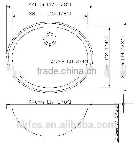 1708 CSA Oval Under Counter Basin