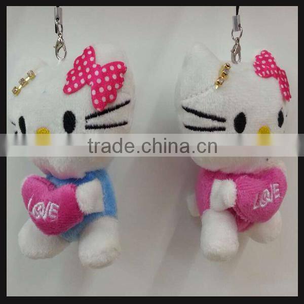 anime keychain plush bunny keychian with embroidery