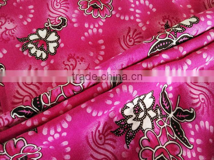 100% viscose fabric printed fashion flowers