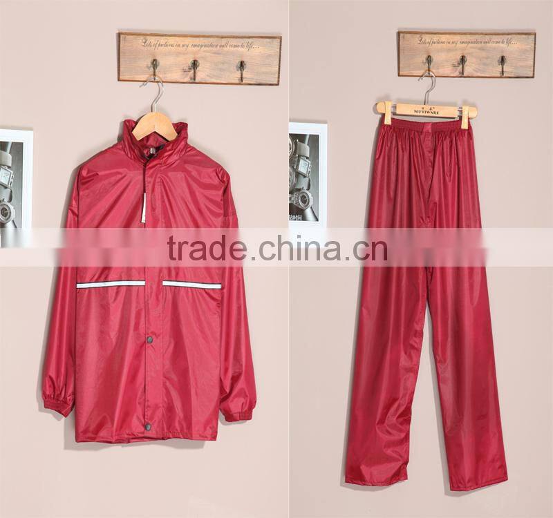 YANLI 100%waterproof, cheap pvc raincoat and pant for adult