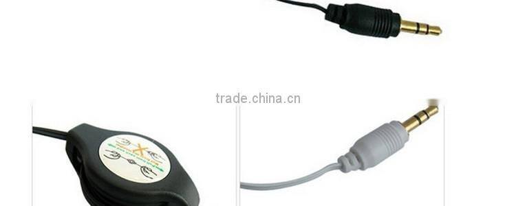 2016 new premium manufacture Retractable 3.5mm stereo male to male audio Extension aux cable free samples alibaba express