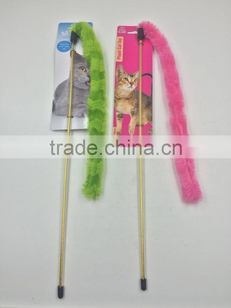 Long Wire Dangle Faux Mouse Pet Teaser Wand Cat Toy
