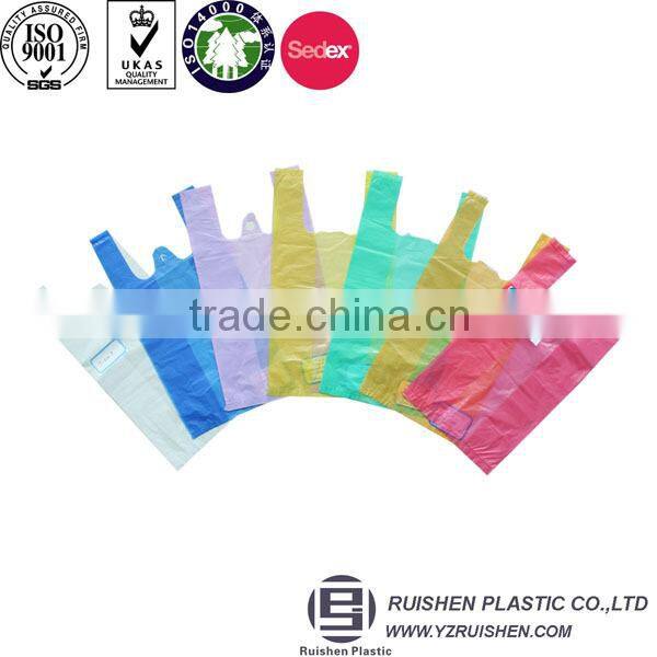 Colorful HDPE T-shirt Packing Bag Customized Size