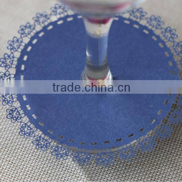 Unique Design Wedding Party Place Card on the Bottom of Wine Glass WC-1