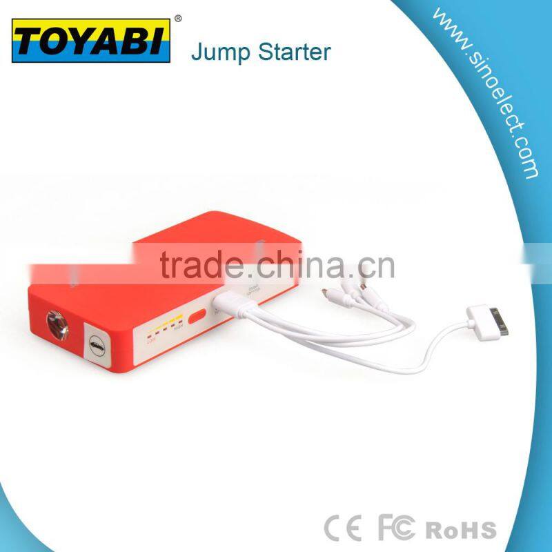 2015 Compact Car Jump Starter and Portable Charger Emergency Power Bank Mini LED Flashlight