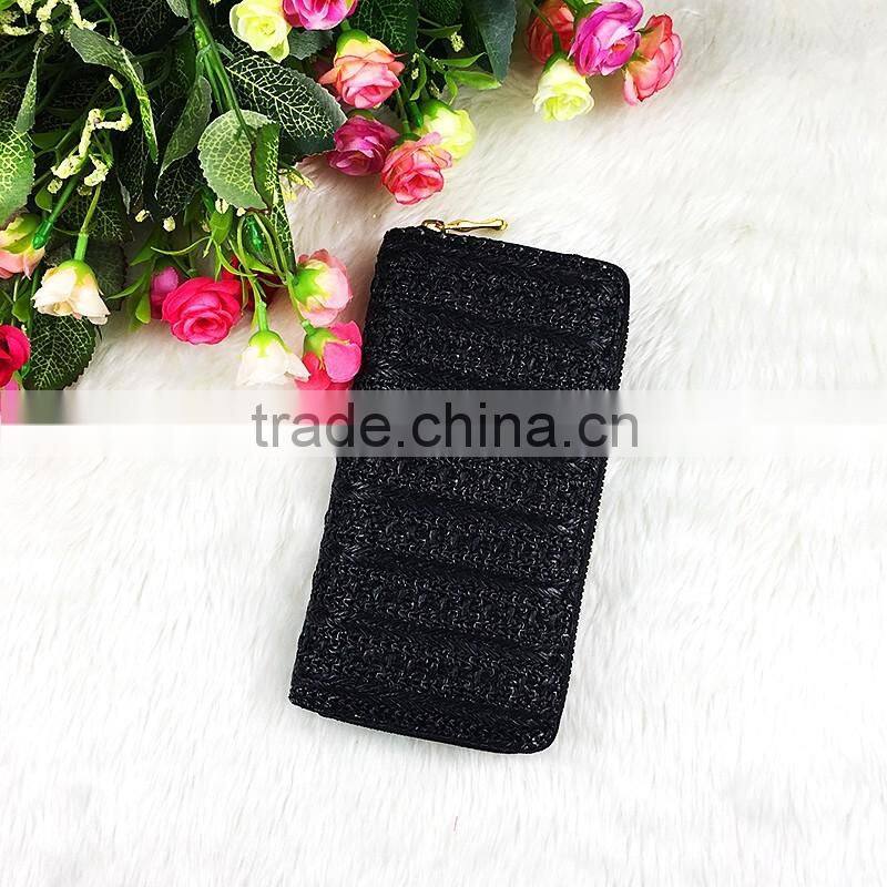 High Quality Long New Fashion Mix Colors Women PU Linen Cluth Wallet Famous Brand Designer Bag Purse Wallet