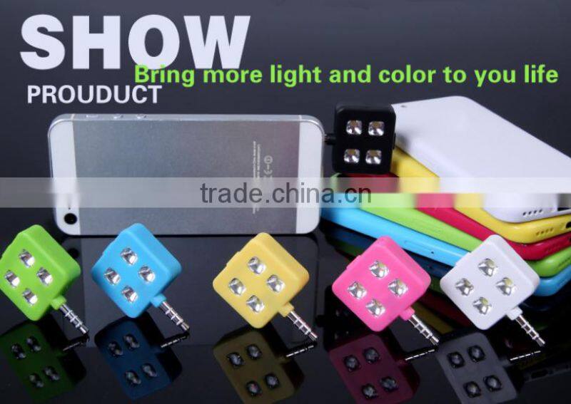 For ios and android Universal Mini 4 LED Camera Flash Selfie Fill Light Selfie Night Photo