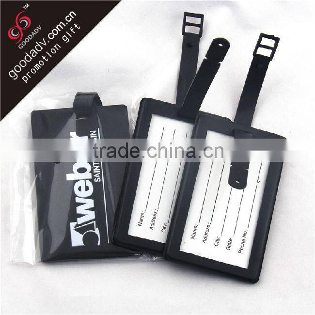 High quality soft rubber custom luggage tag for promotion