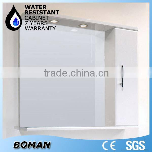 MDF Wall Hung Mirrored Sink Vanity