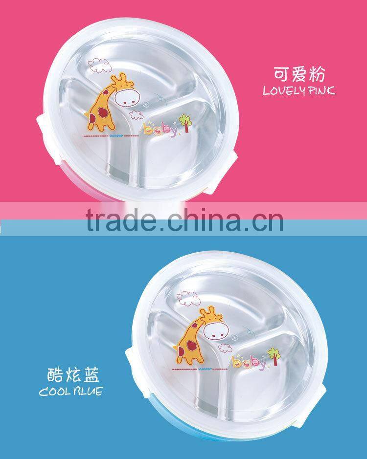 stainless steel household items of kids food warmer lunch box with dividers