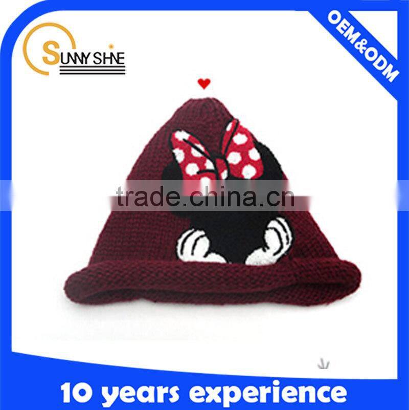 Winter knitted wool hat knitted kids wool hats baby hats wholesale