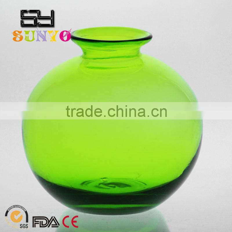 Best Selling Handmade cheap solid colored Glass Vase/Glassware