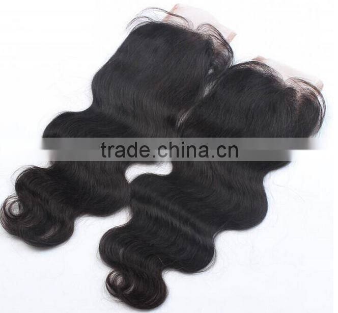 Cheap Virgin Brazilian Hair Closure Piece Free Parting 3 Way Part Full Lace Closures Add 40 Can make Silk Base