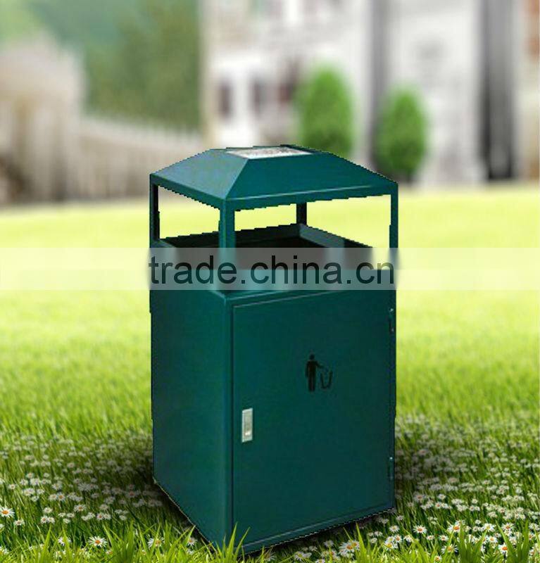 Indoor square ground stand dustbin with ash barrel
