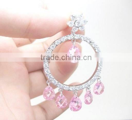 JINSE Big Circle Earrings Made With Zircon