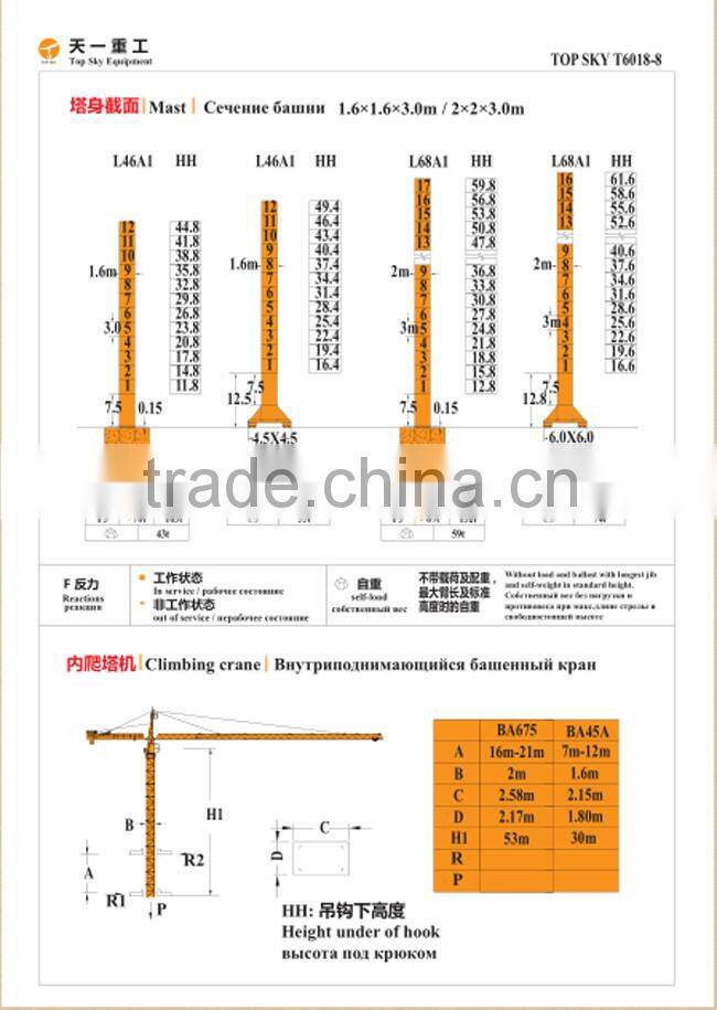 Professional tower crane manufature