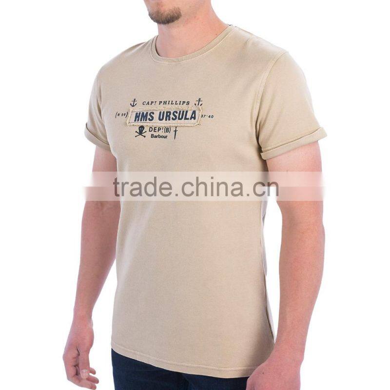 Custom T shirt with silk screen print and combed soft cotton