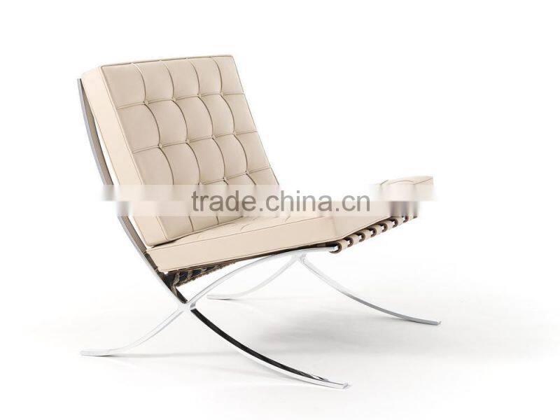 Modern Lobby Sofa Chair, Modern Style Leather Sofa, Barcelona Chair with Ottoman SF-505