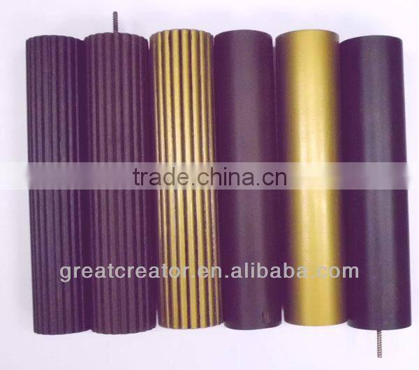 Black Washed Decorative Beaded Resin Finial for Wooden Curtain Rod; Home Decoration Accessories; Manufacturer from China