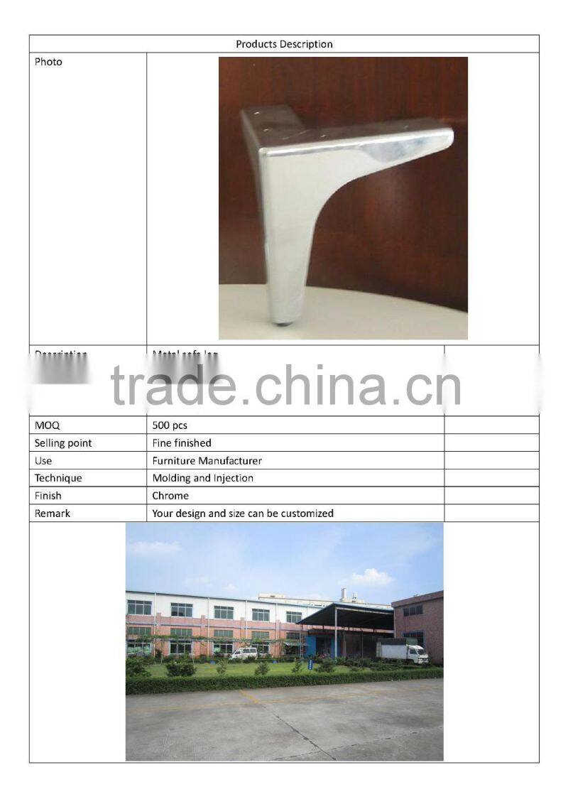 MSL003-Competitive price stable high quality customize furniture parts metal sofa leg