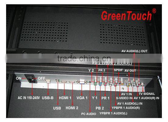 46 inch All In One LCD Kiosk IR Touch Advertising Player Monitor