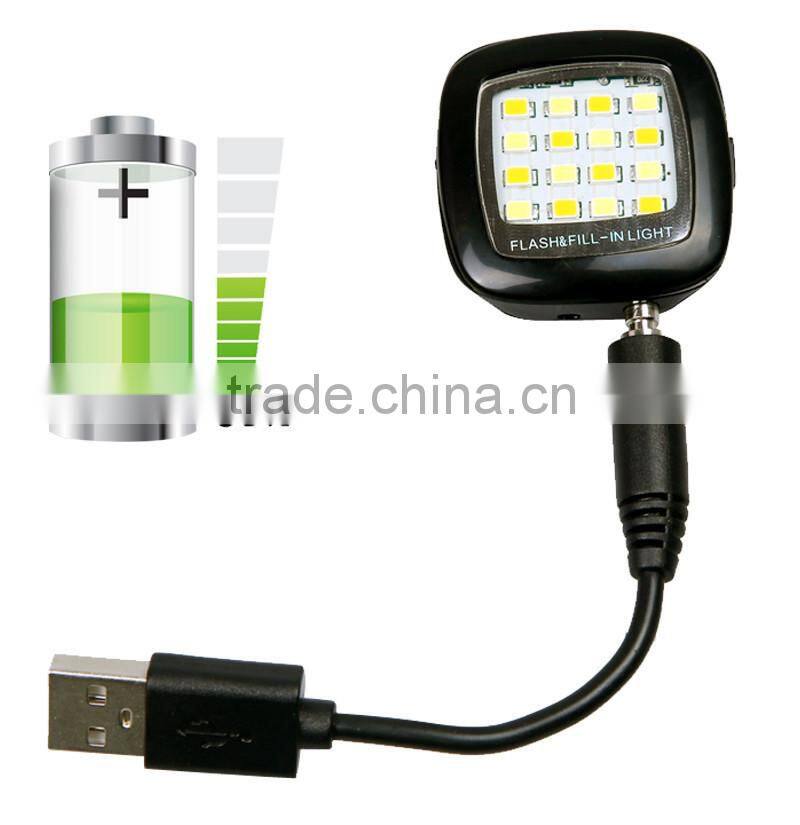 2015 selfie LED flashlight for cellphone camera