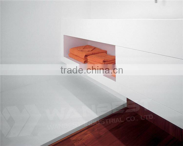 Competitive price hot sale promotion one piece counter top with wash basin