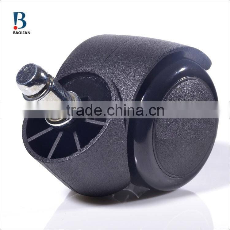 Iso certificated durable 2 inch black nylon PU plastic swivel furniture caster