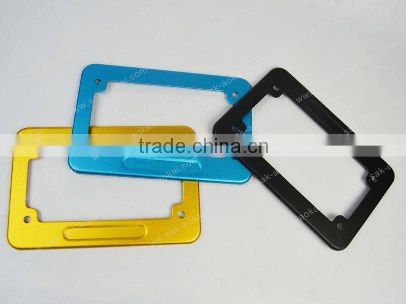 Classic Black Aluminium License Plate Tag Frame for Motorcycle/Scooter/Chopper/Bike