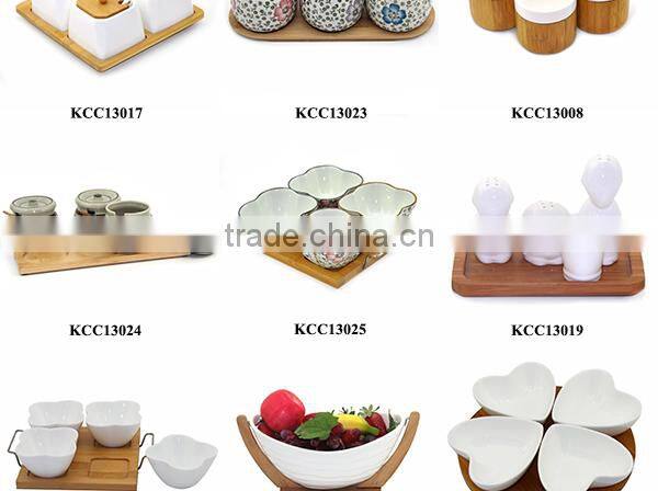 2015 NEW design ceramic cup Hot selling wholesale ceramic mugs bamboo base ceramic coffee cup