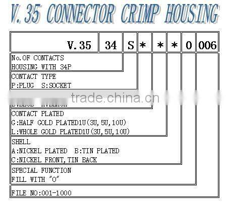 34P V.35 Crimping Type Connector with Male Terminals