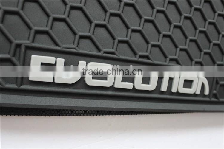 Custom-Fit All-Weather Rubber Floor Mats 4 Pc Set - for Mitsubishi Lancer Evolution - Black