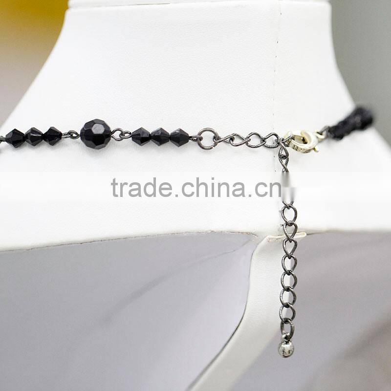Elegant Alloy Necklace Tri or Multi Strand Jewelry Beaded Imitation Rhodium Jewelry