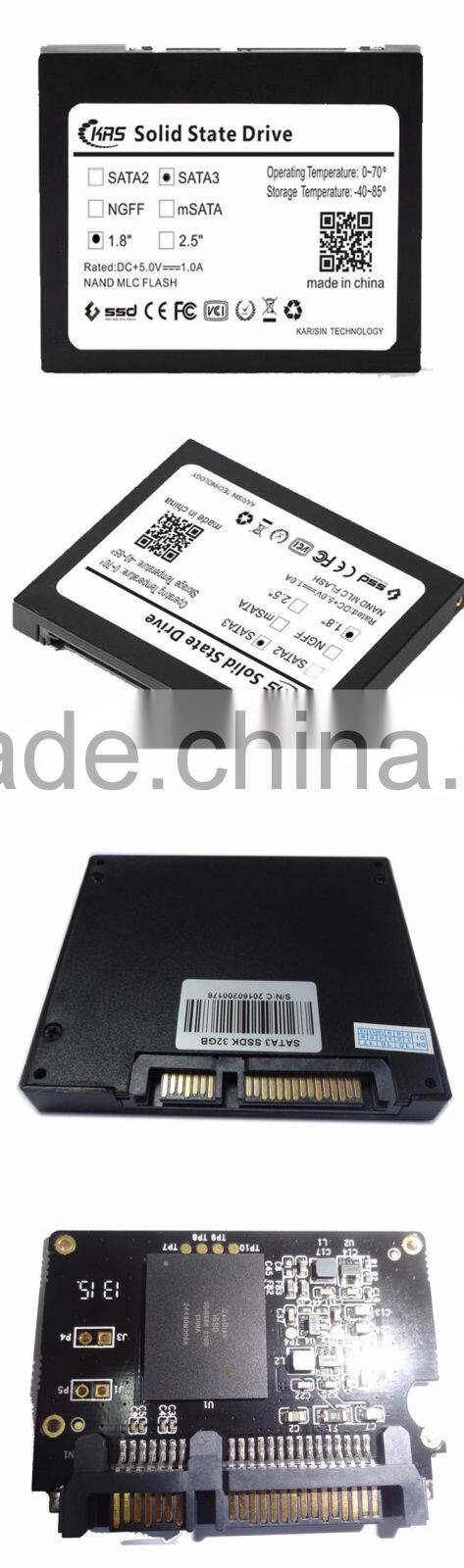 Karisin 1.8" inch 8GB 16GB 32GB Sata/SataII/Sata2 Solid State Drive SSD/HD/HDD MLC