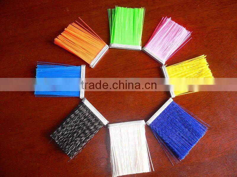 Metal channel flexible strip brush