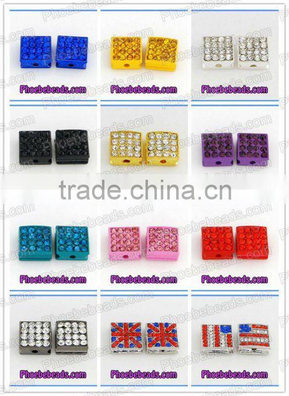 14MM Shamballa Beads Wholesale Red CZ Crystal Rhinestone Disco Ball Round DIY Making Bracelets Necklace Findings