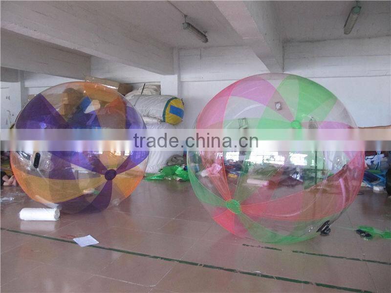 Attractive Colorful PVC/TPU water sphere inflatable water walking ball for sale