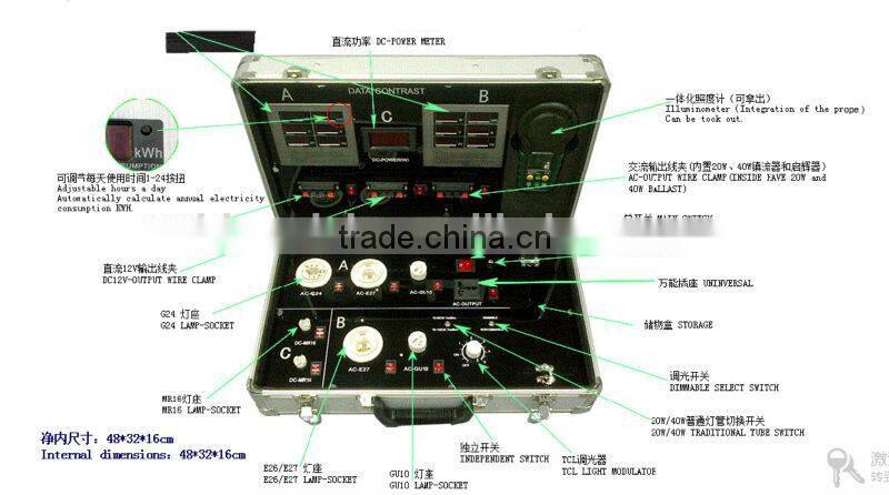 LED Demo Case Hot sale,mini demo case,with Illuminance meter